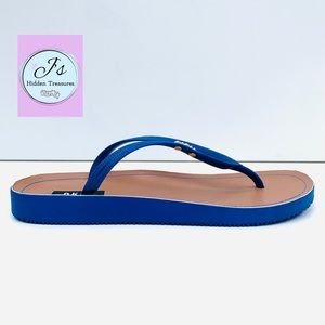 DKNY Womens Madi Rubber Cobalt Flip Flops